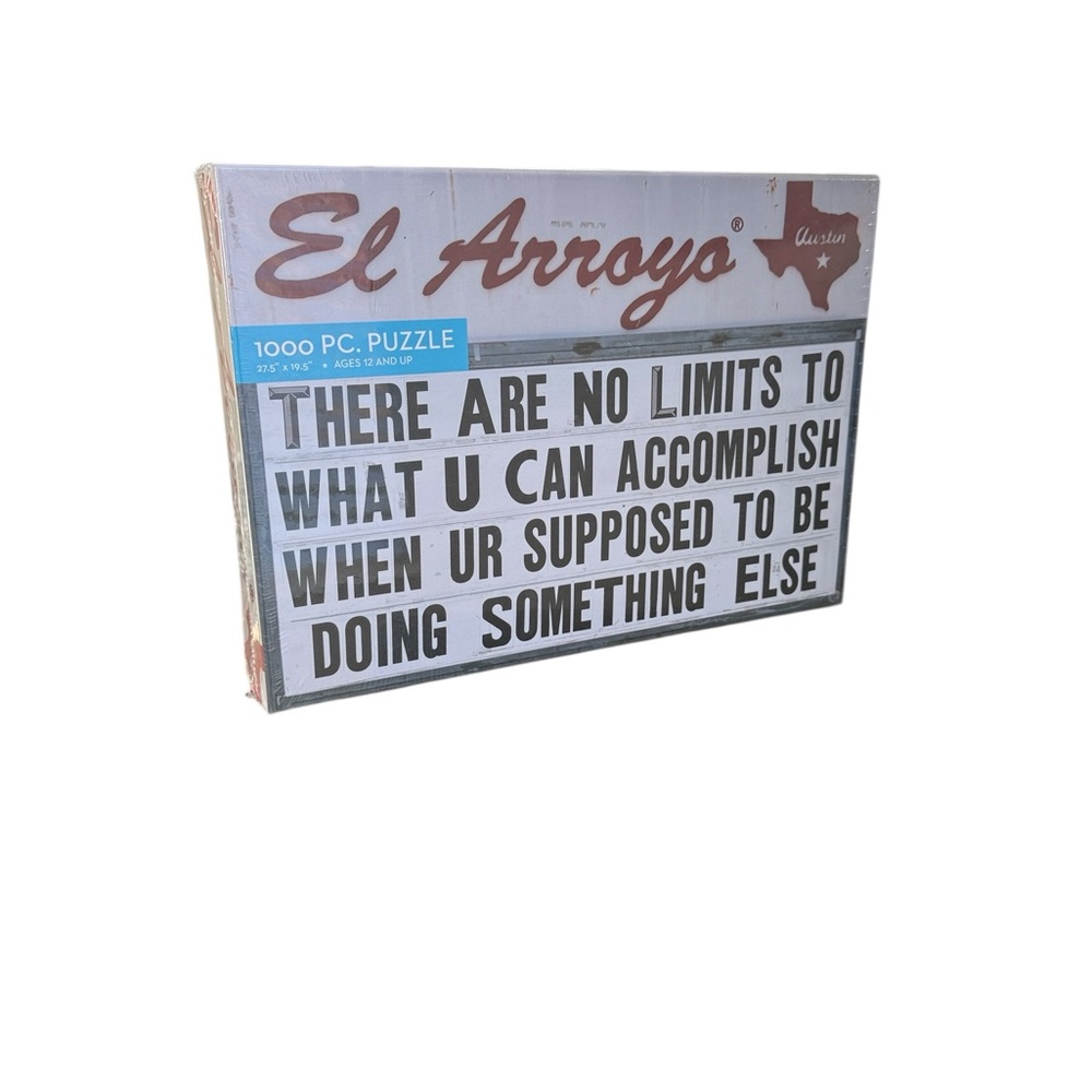 El Arroyo 1000 Pc Puzzle There Are No Limits Sign Austin Texas Sealed